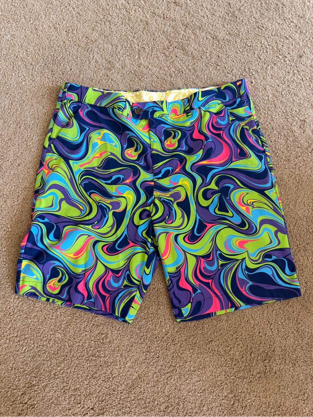 Loudmouth Men’s 40 Neon Swirl Shorts
